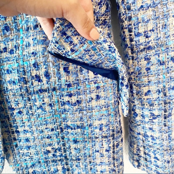 L'AGENCE Blue Tweed Blazer - Picture 10 of 13